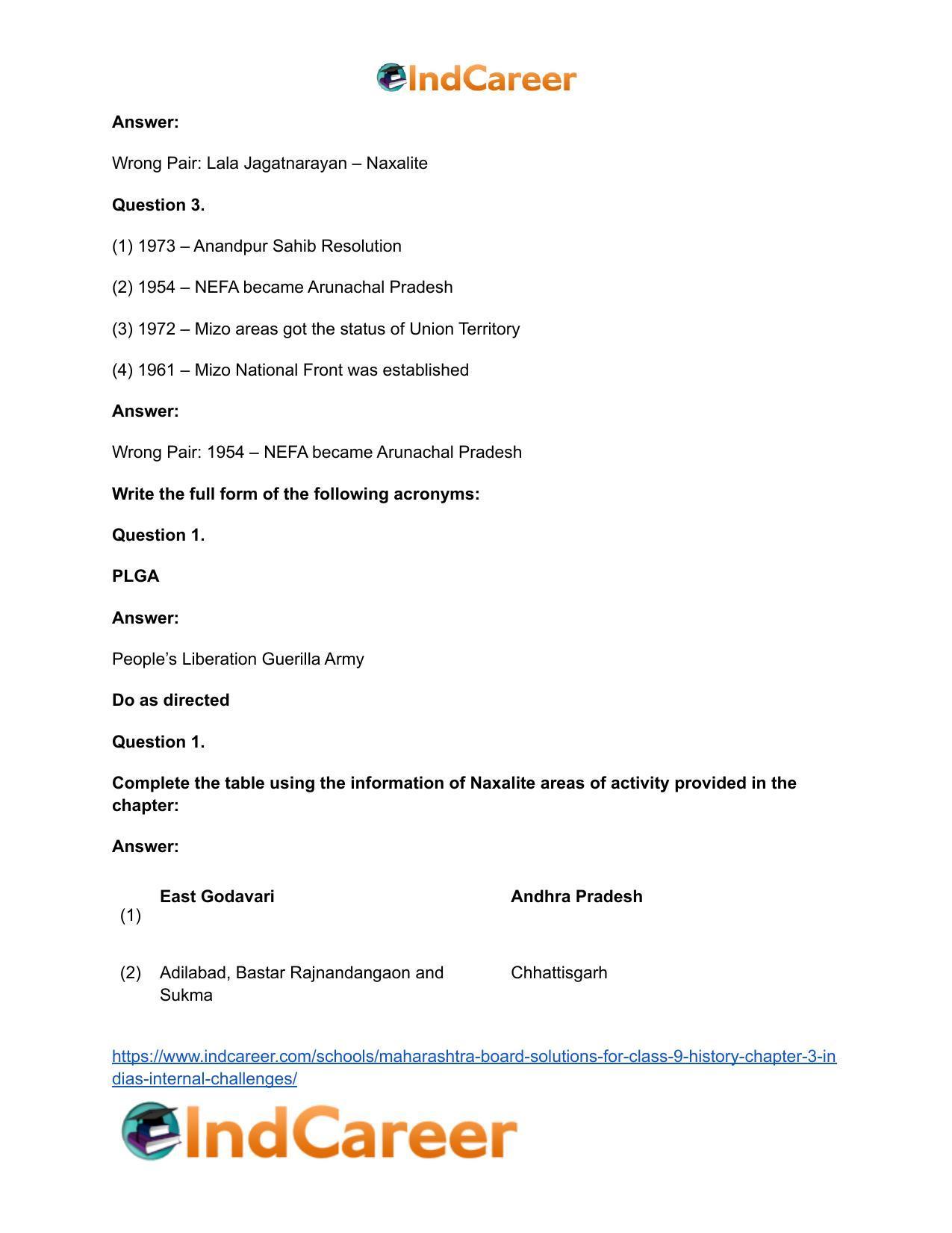 Maharashtra Board Solutions for Class 9- History: Chapter 3- India’s Internal Challenges - Page 13