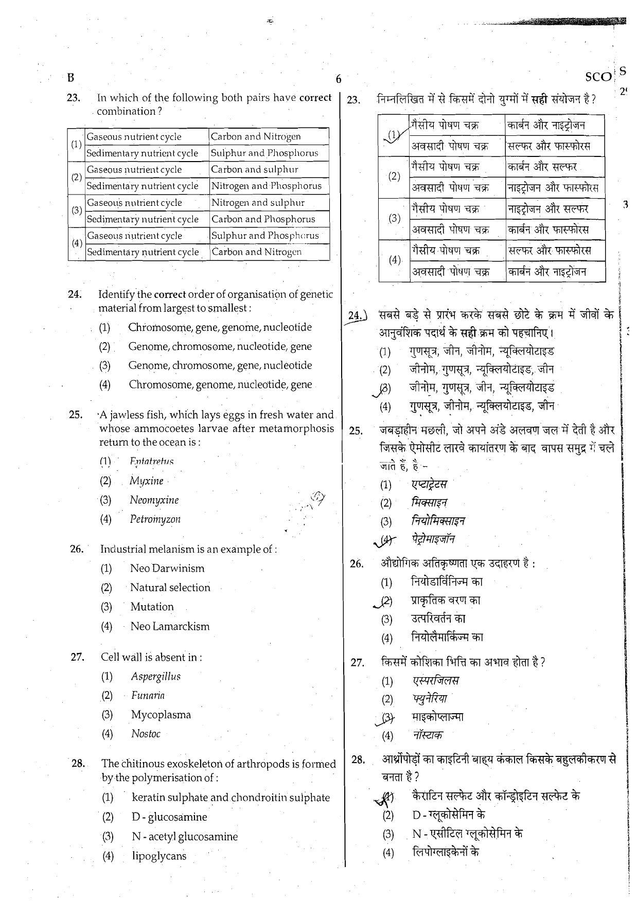 NEET Code B 2015 Question Paper - Page 6
