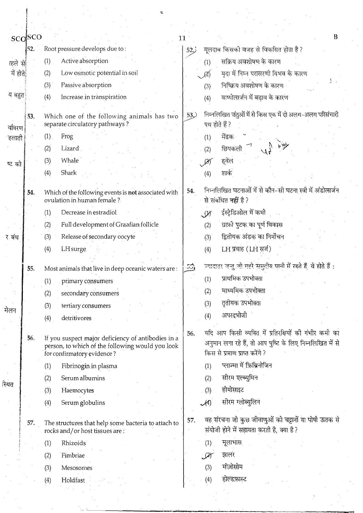 NEET Code B 2015 Question Paper - Page 11