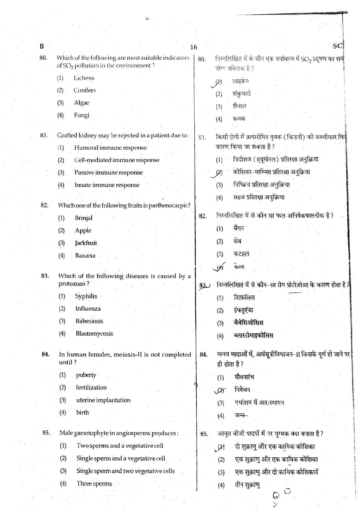 NEET Code B 2015 Question Paper - Page 16