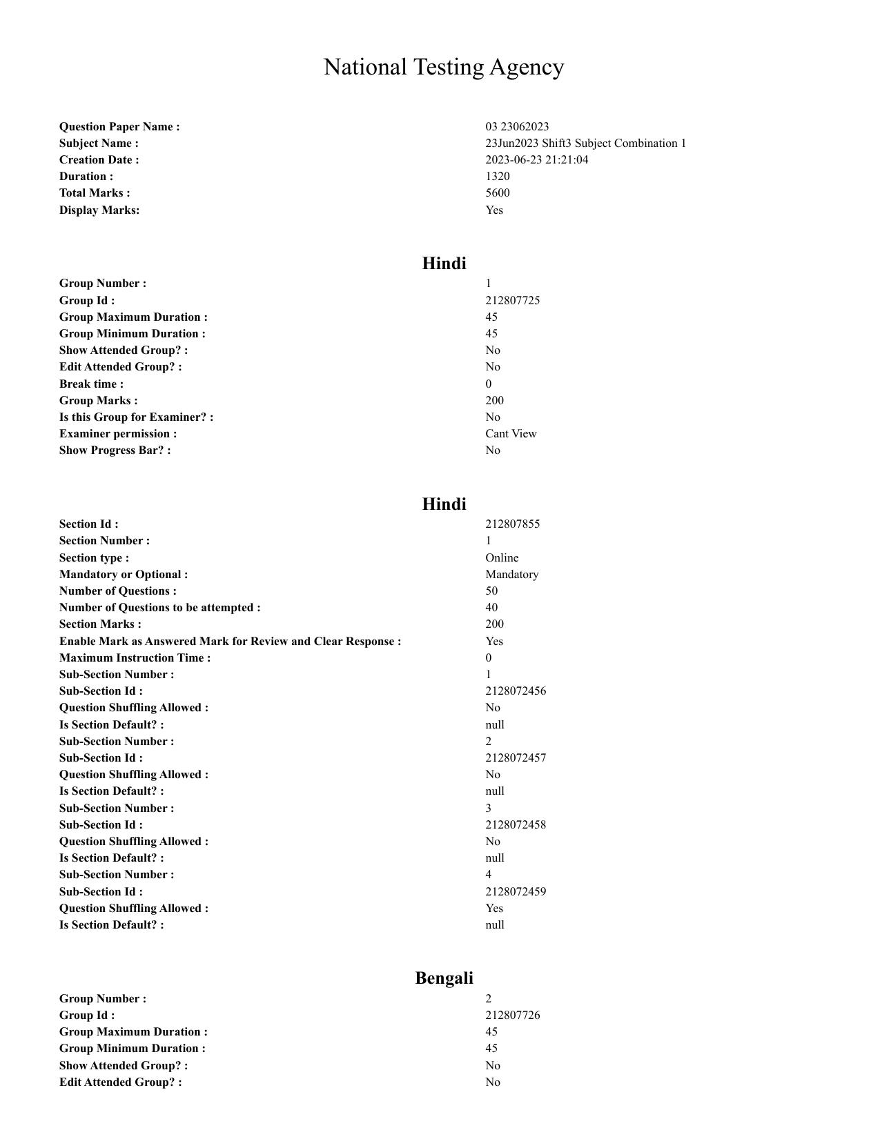 CUET 2023 English Malayalam Shift 3 Question Papers - Page 1