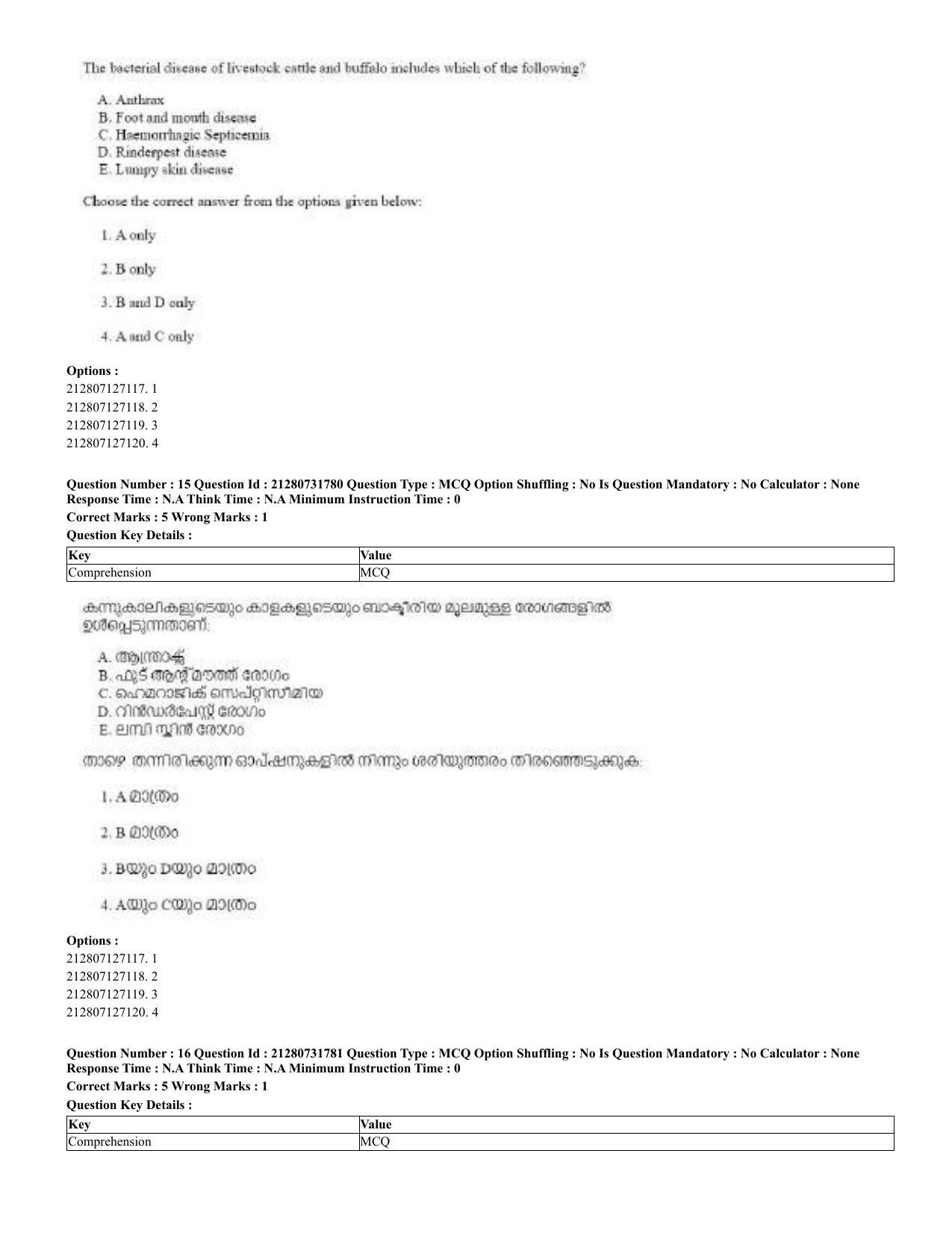CUET 2023 English Malayalam Shift 3 Question Papers - Page 19