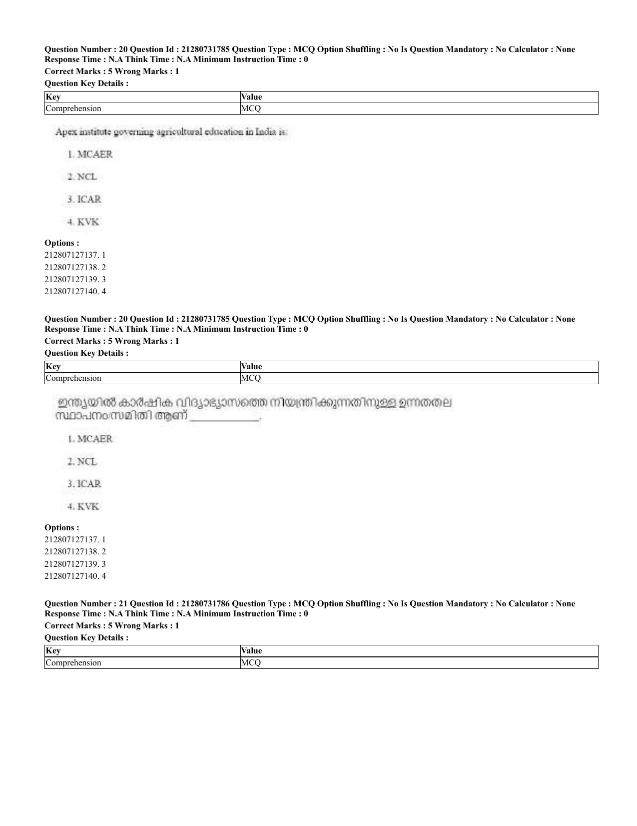 CUET 2023 English Malayalam Shift 3 Question Papers - Page 23
