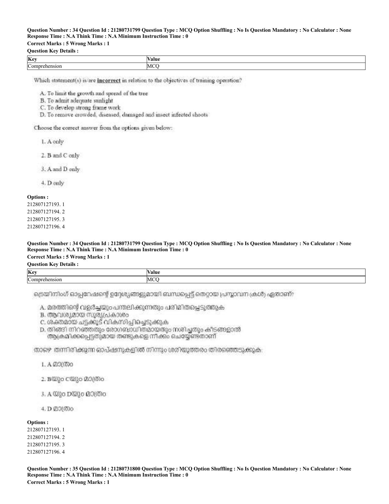 CUET 2023 English Malayalam Shift 3 Question Papers - Page 35