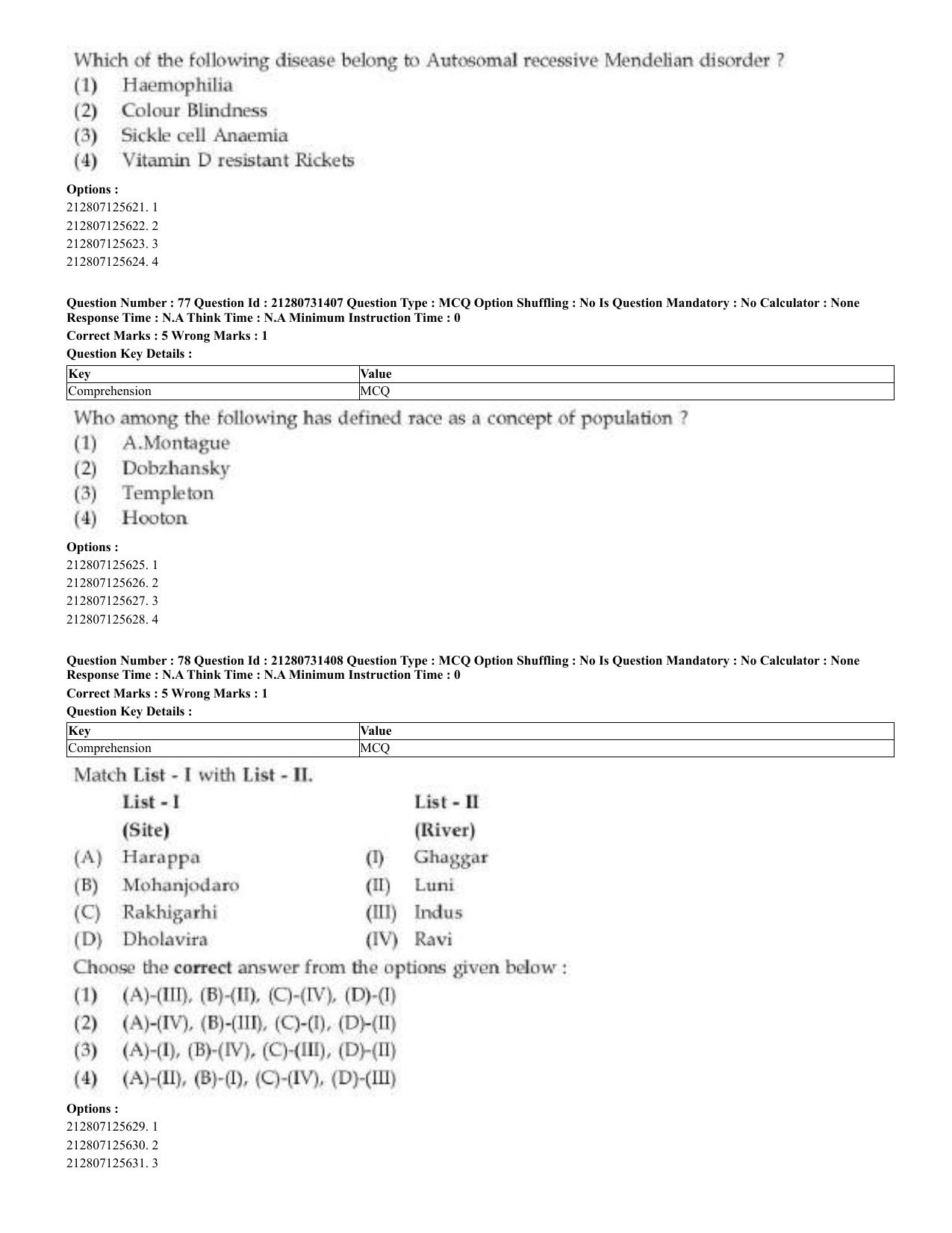CUET 2023 English Malayalam Shift 3 Question Papers - Page 61