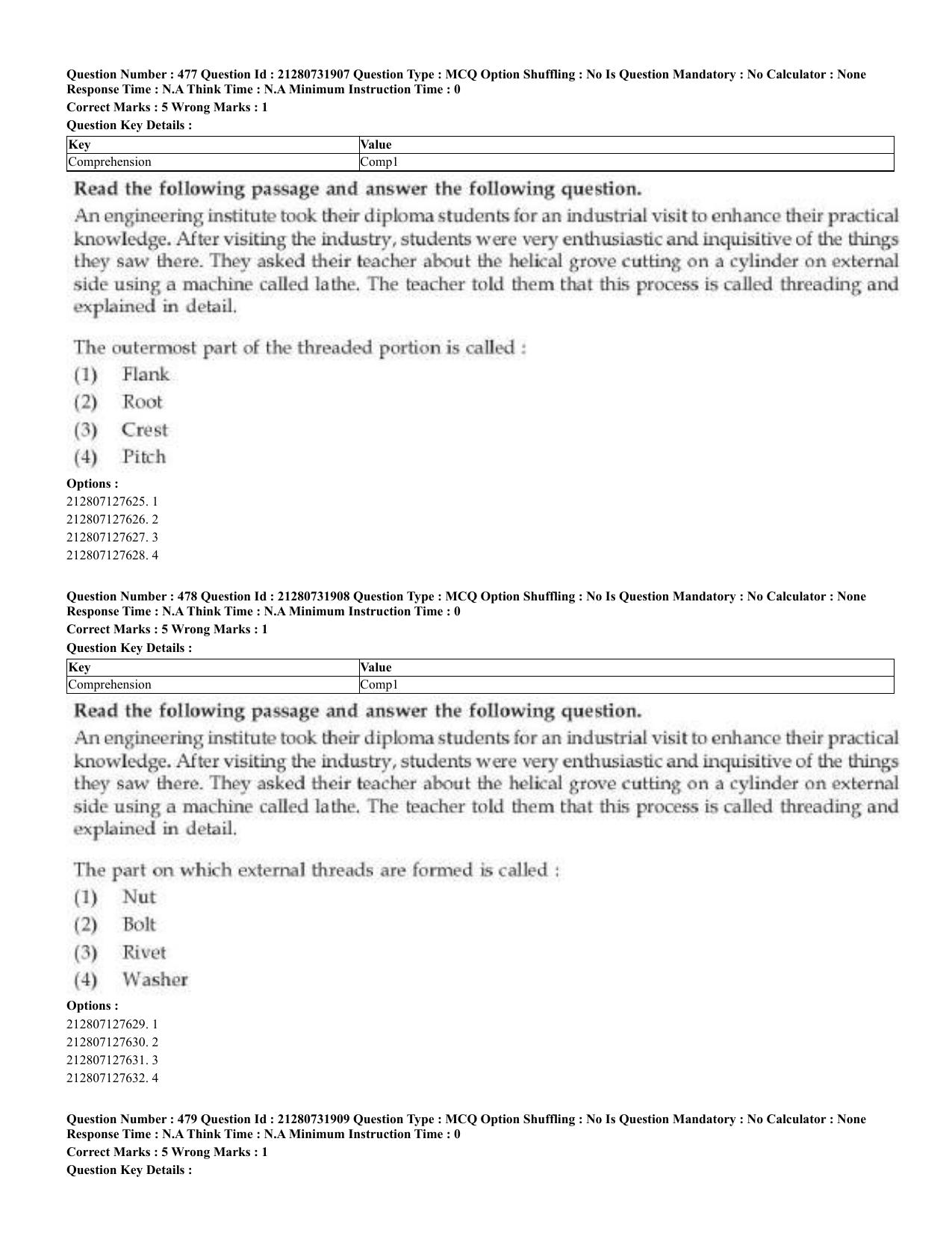 CUET 2023 English Malayalam Shift 3 Question Papers - Page 257