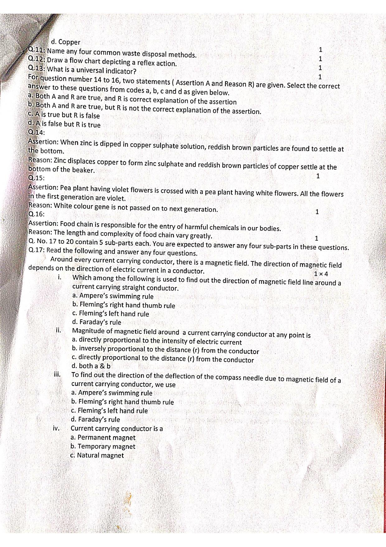 JKBOSE Class 10 Science Model Question Paper 2023 - Page 2
