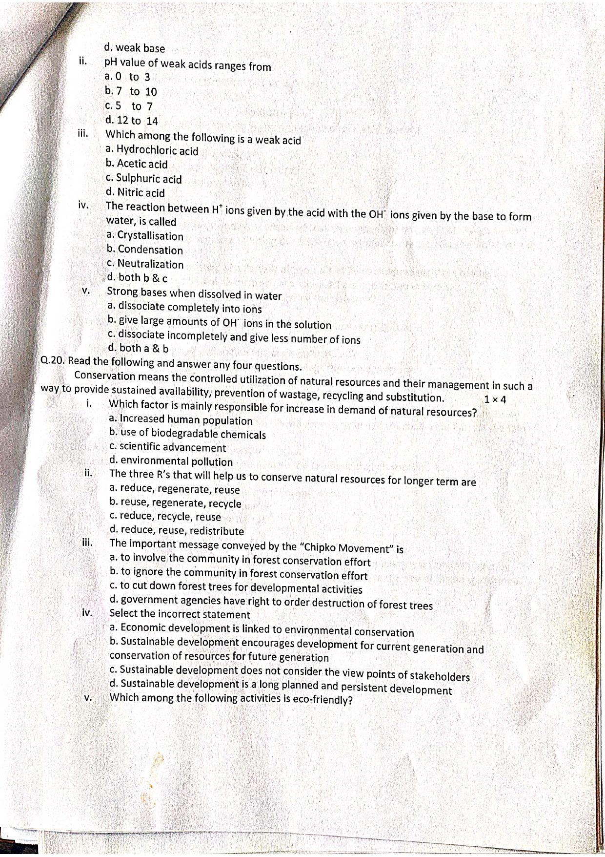 JKBOSE Class 10 Science Model Question Paper 2023 - Page 4
