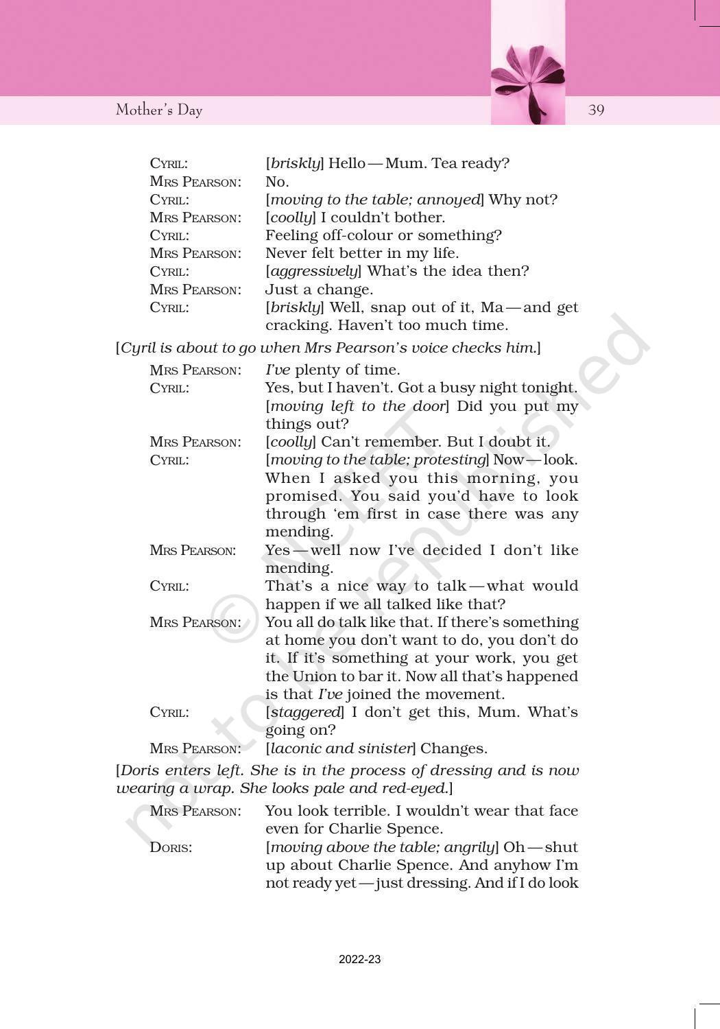NCERT Book for Class 11 English Snapshots Chapter 5 Mother’s Day - Page 8