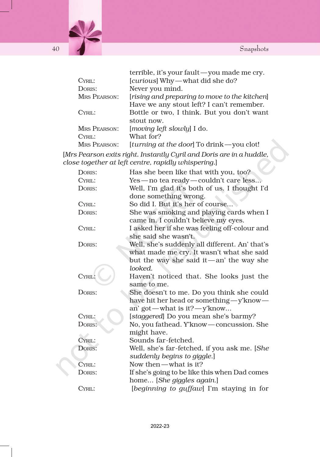NCERT Book for Class 11 English Snapshots Chapter 5 Mother’s Day - Page 9