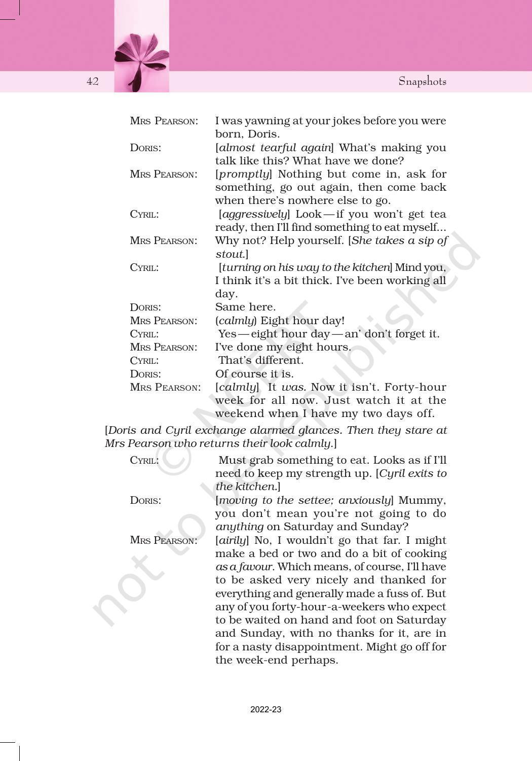 NCERT Book for Class 11 English Snapshots Chapter 5 Mother’s Day - Page 11