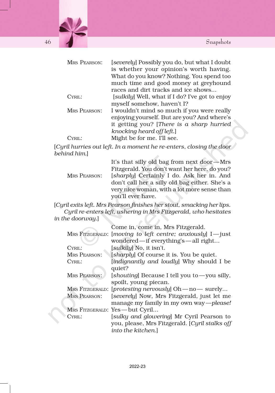 NCERT Book for Class 11 English Snapshots Chapter 5 Mother’s Day - Page 15