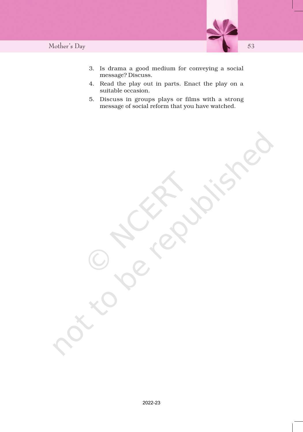NCERT Book for Class 11 English Snapshots Chapter 5 Mother’s Day - Page 22