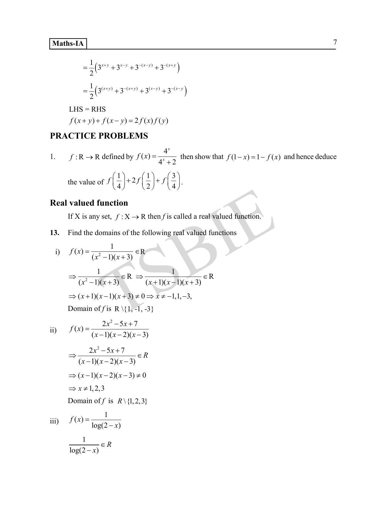 TS SCERT Inter 1st Year Maths IA Path 1 (English Medium) Text Book - Page 12