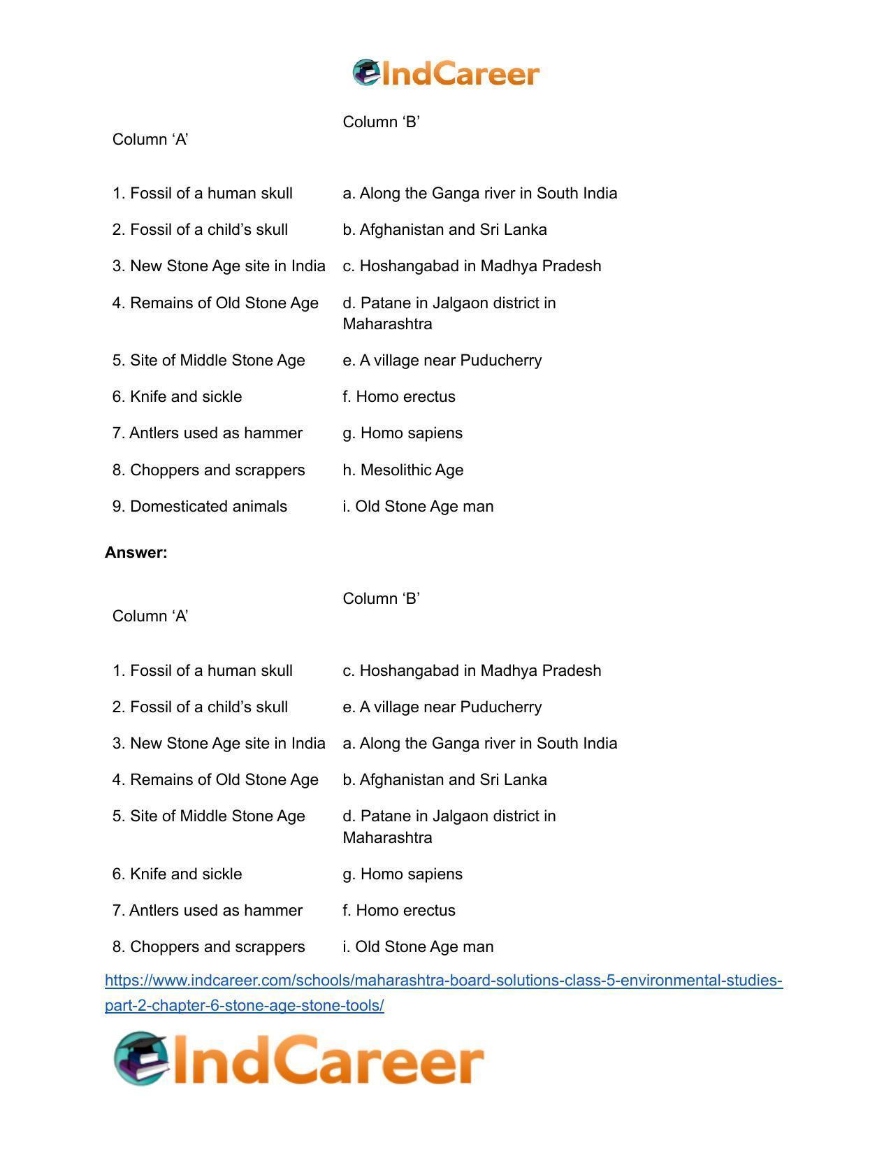 Maharashtra Board Solutions Class 5-Environmental Studies (Part 2): Chapter 6- Stone Age: Stone Tools - Page 8