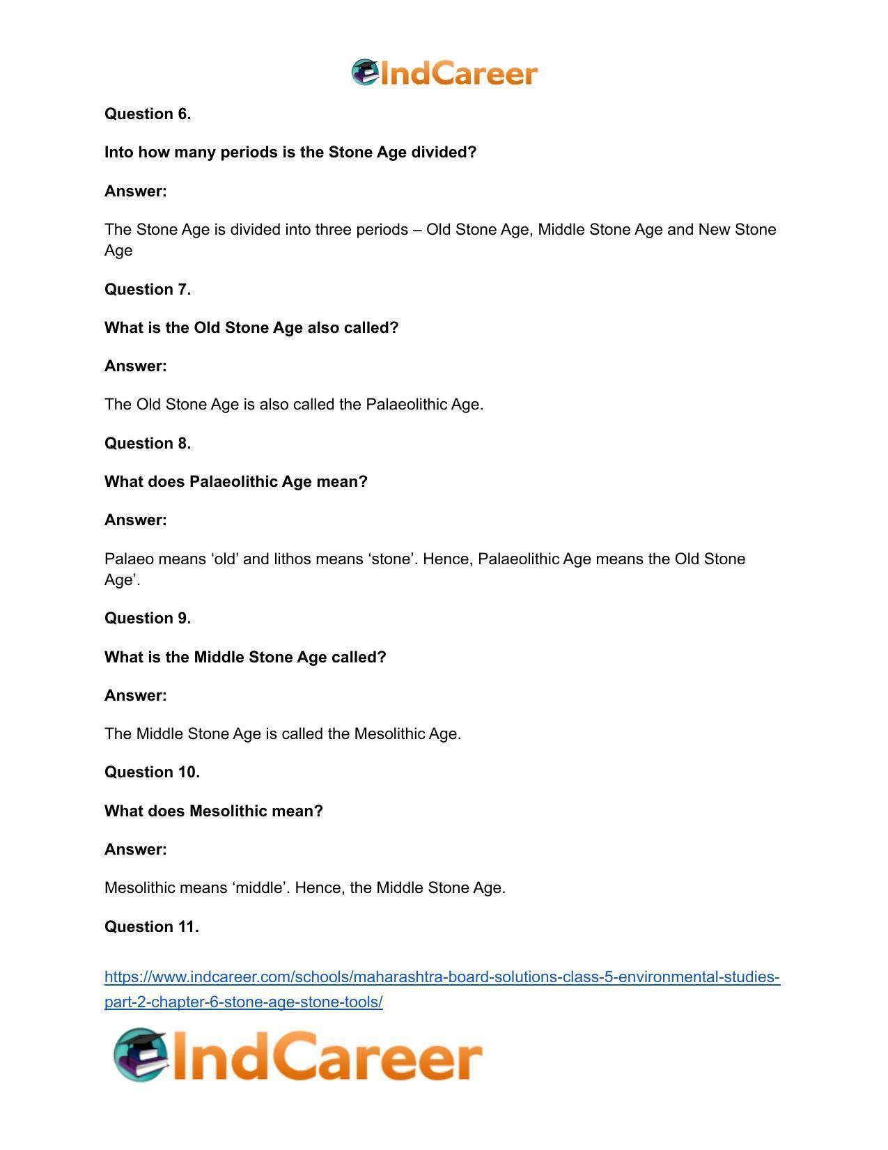 Maharashtra Board Solutions Class 5-Environmental Studies (Part 2): Chapter 6- Stone Age: Stone Tools - Page 10