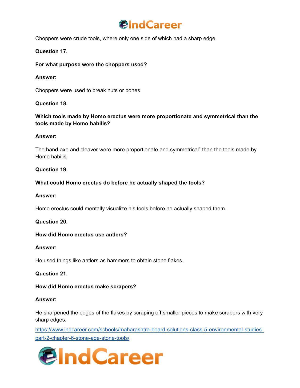Maharashtra Board Solutions Class 5-Environmental Studies (Part 2): Chapter 6- Stone Age: Stone Tools - Page 12