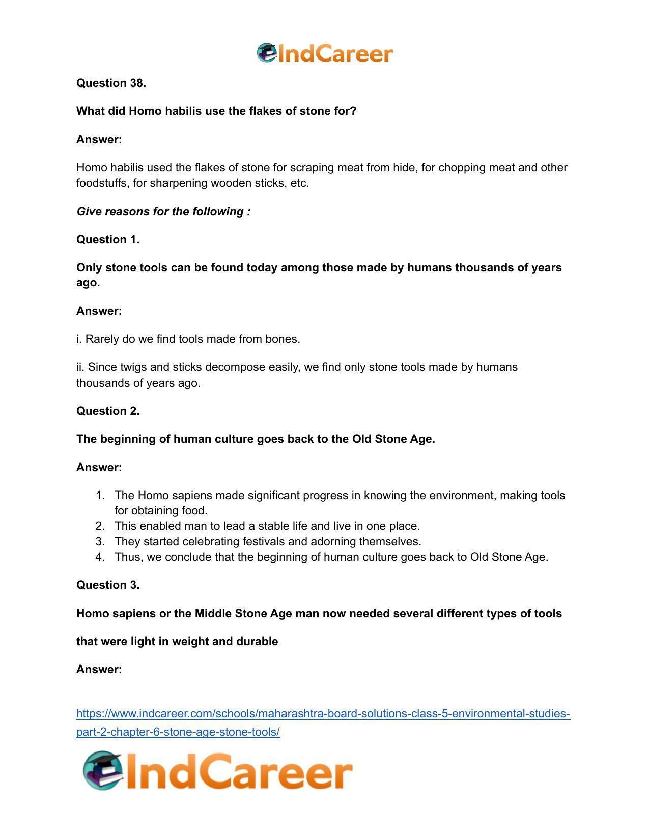 Maharashtra Board Solutions Class 5-Environmental Studies (Part 2): Chapter 6- Stone Age: Stone Tools - Page 16