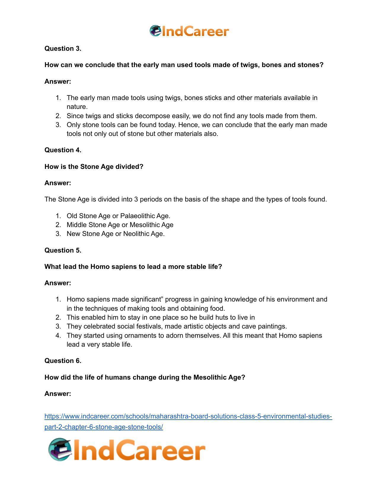 Maharashtra Board Solutions Class 5-Environmental Studies (Part 2): Chapter 6- Stone Age: Stone Tools - Page 18