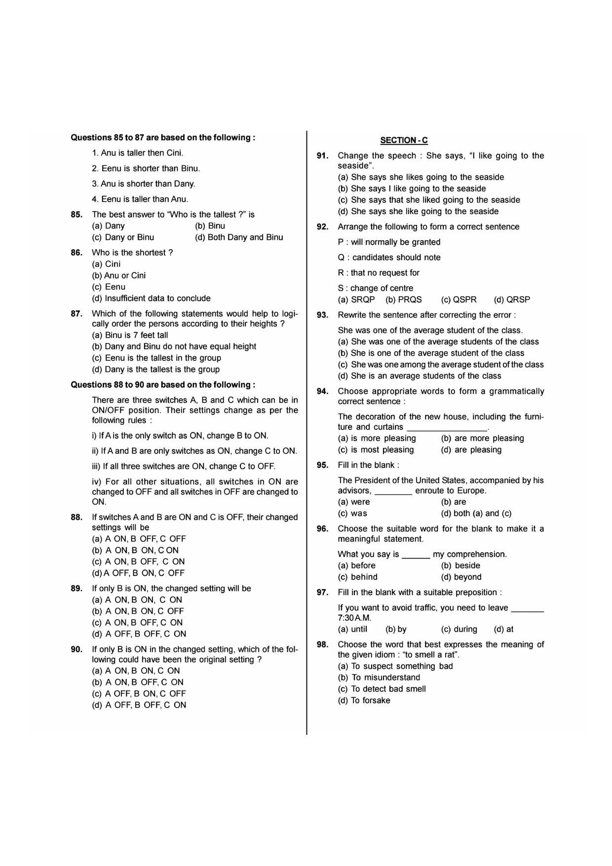 NIMCET 2013 Question Paper - Page 6