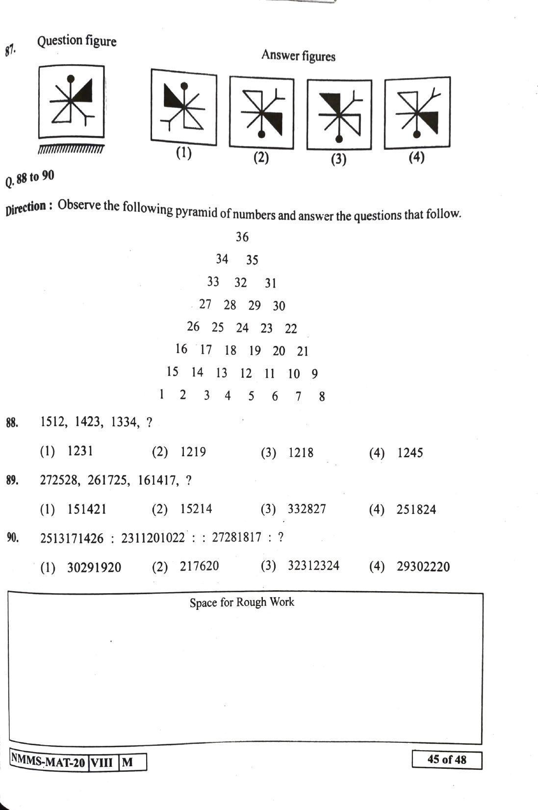 MAT GUJRATI 2020-21 Class 8 Maharashtra NMMS Question Papers - Page 45