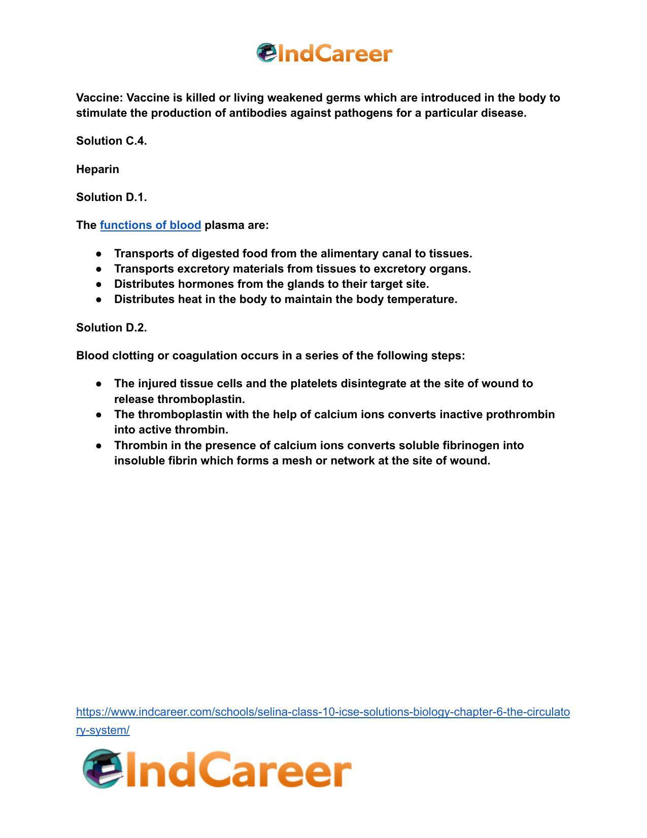 Selina Class 10 ICSE Solutions Biology : Chapter 6- The Circulatory System - Page 4