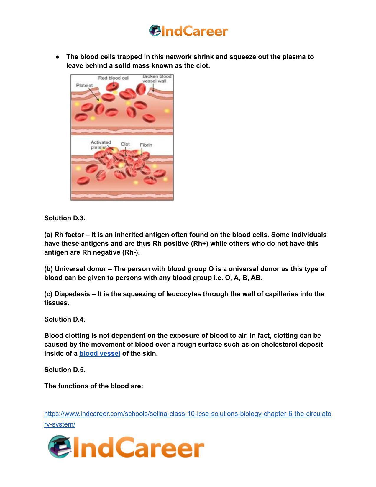 Selina Class 10 ICSE Solutions Biology : Chapter 6- The Circulatory System - Page 5