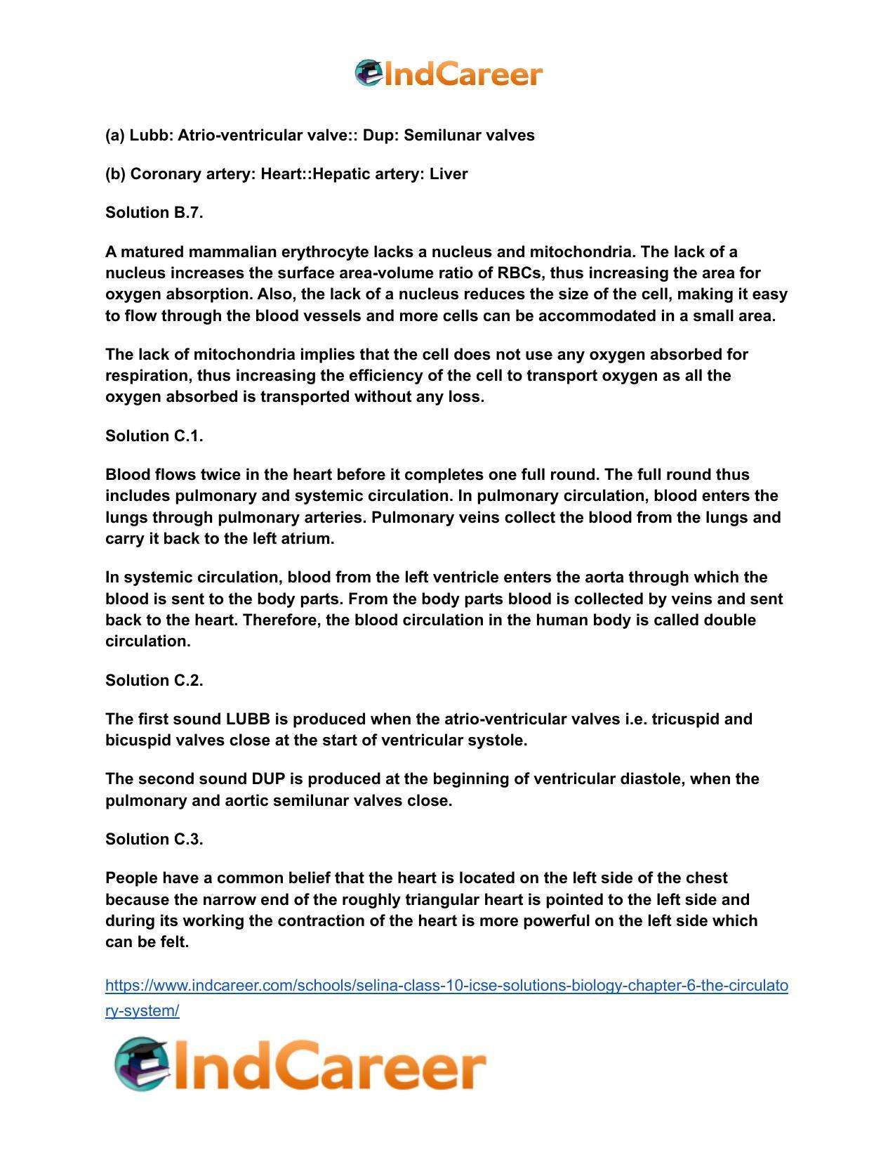 Selina Class 10 ICSE Solutions Biology : Chapter 6- The Circulatory System - Page 9