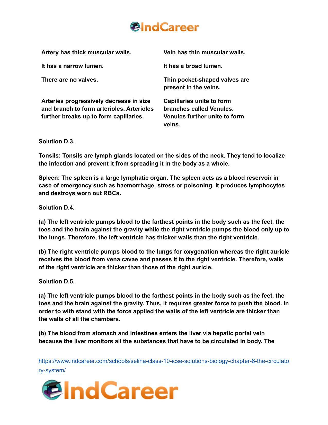 Selina Class 10 ICSE Solutions Biology : Chapter 6- The Circulatory System - Page 12