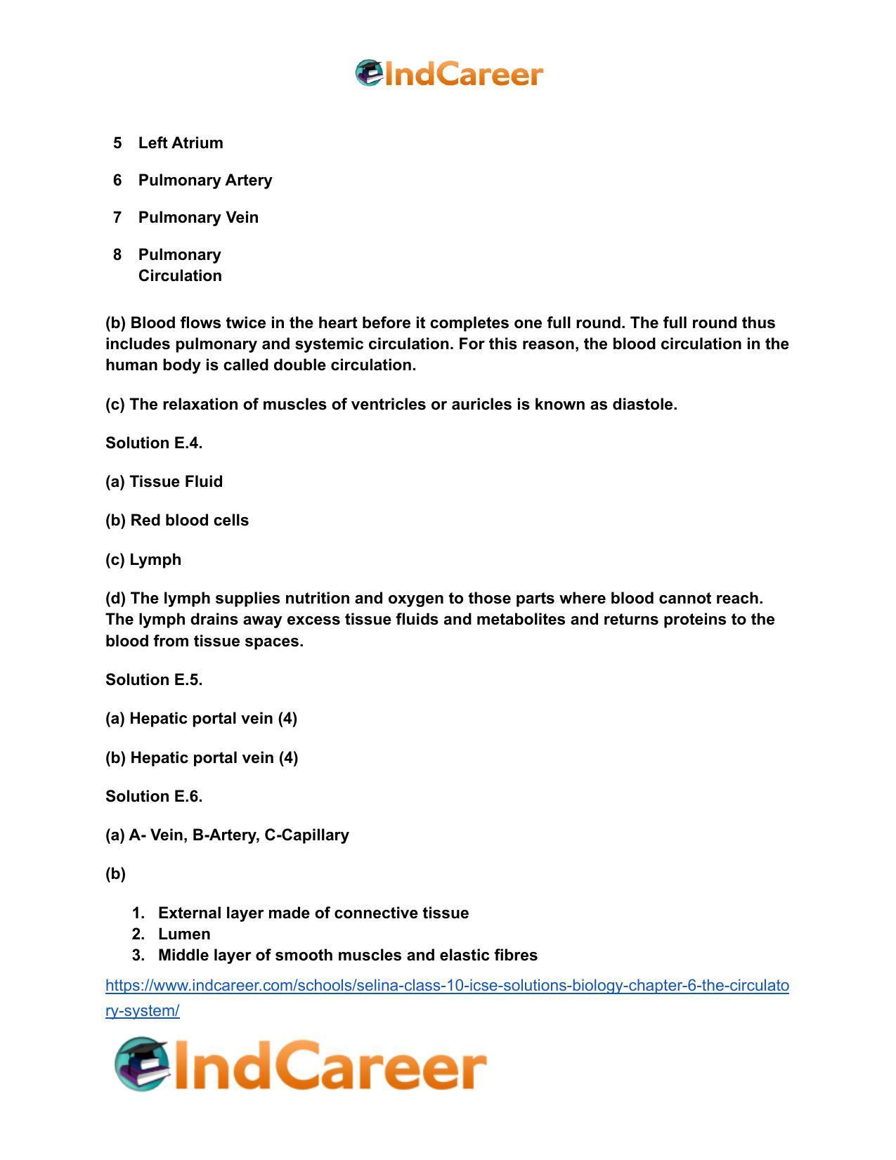 Selina Class 10 ICSE Solutions Biology : Chapter 6- The Circulatory System - Page 15