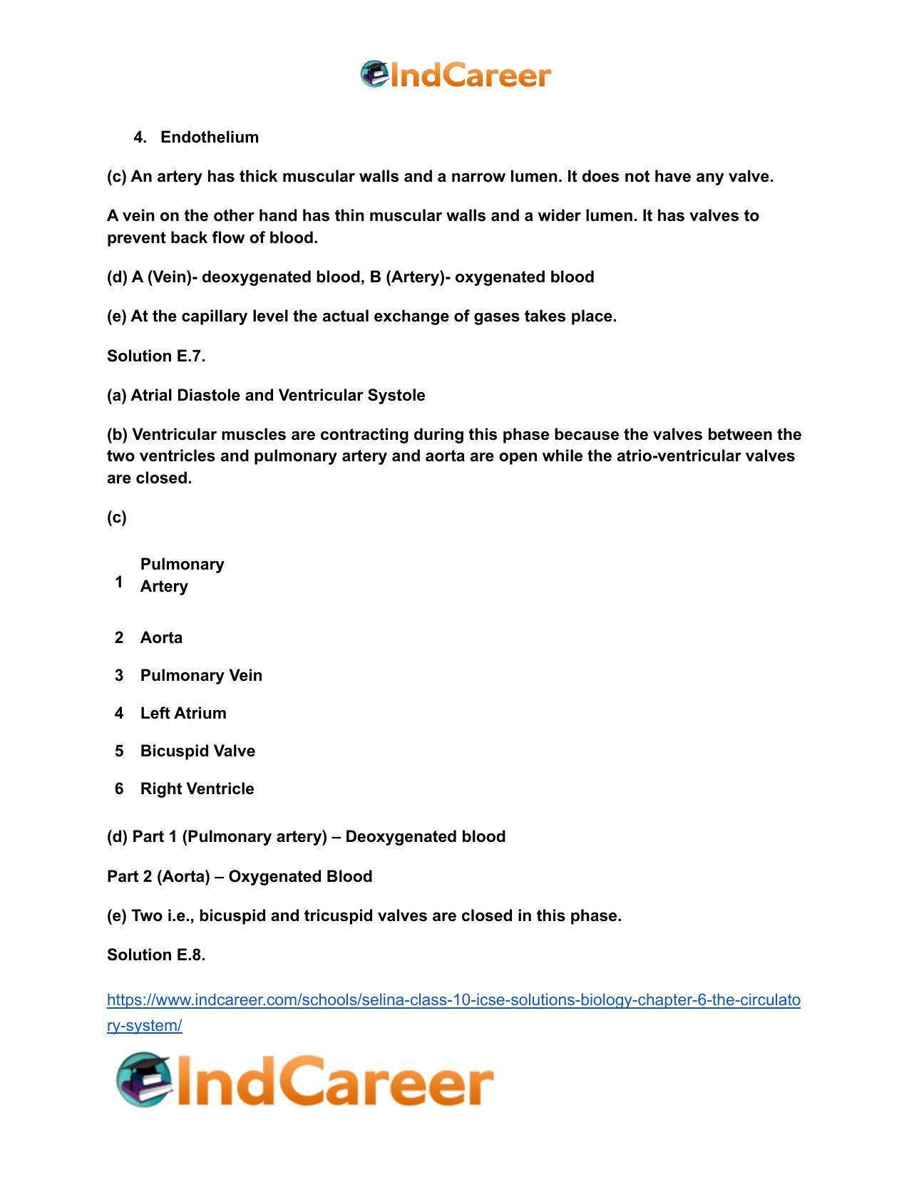 Selina Class 10 ICSE Solutions Biology : Chapter 6- The Circulatory System - Page 16