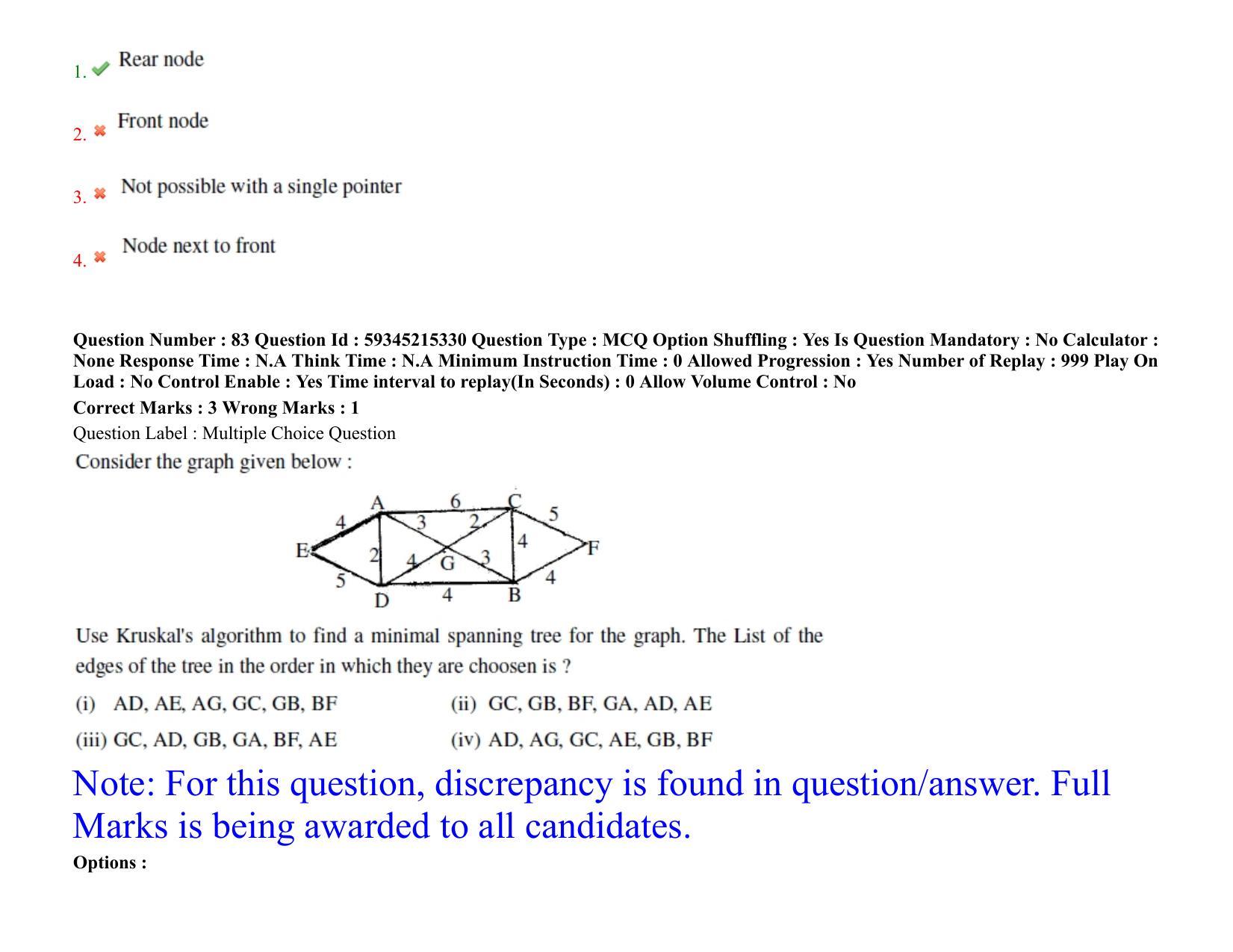 BHU RET Computer Science 2021 Question Paper - Page 66