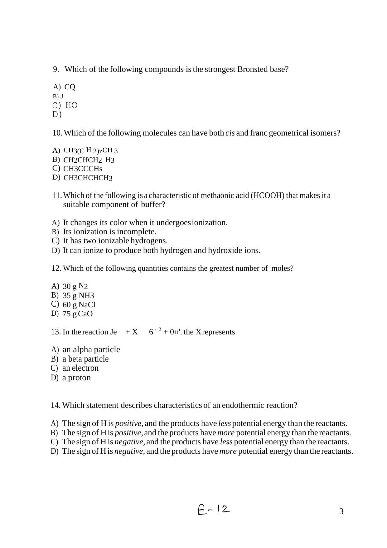 INI CET Biochemistry Practice Paper - Page 3