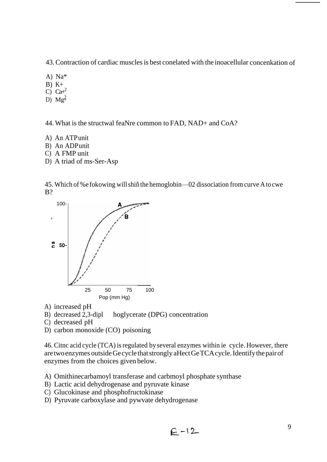INI CET Biochemistry Practice Paper - Page 9