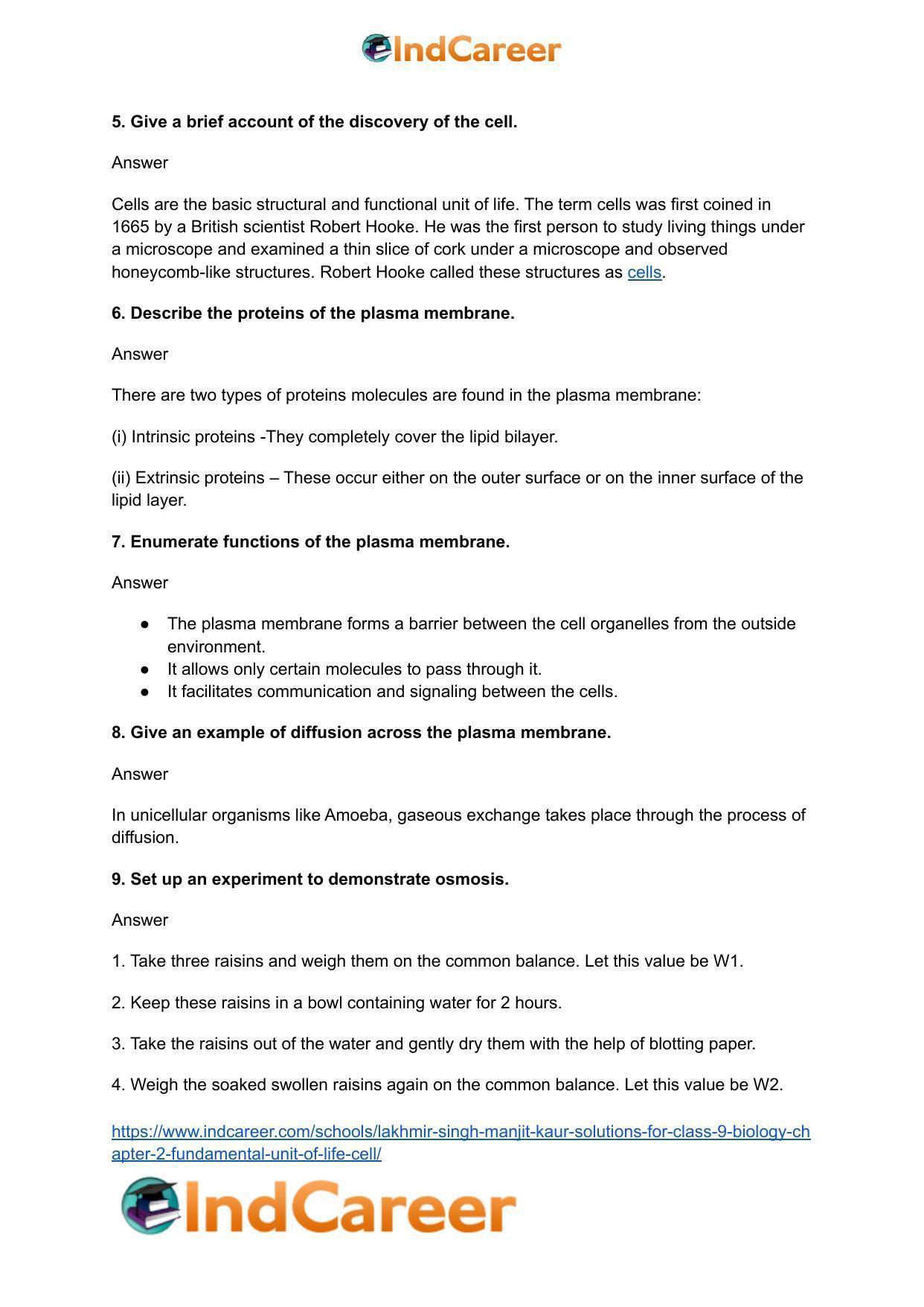 Lakhmir Singh Manjit Kaur  Solutions for Class 9 Biology: Chapter 2- Fundamental Unit Of Life - Cell - Page 4