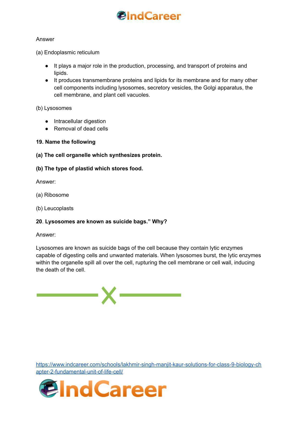 Lakhmir Singh Manjit Kaur  Solutions for Class 9 Biology: Chapter 2- Fundamental Unit Of Life - Cell - Page 8