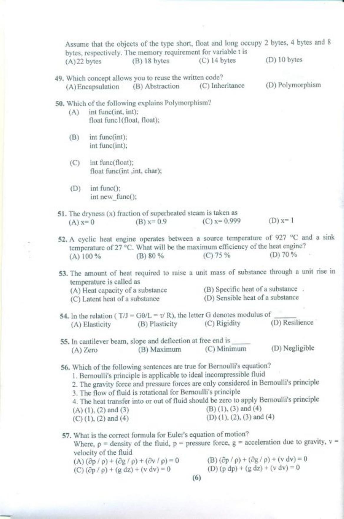 PULEET 2019 Previous Question Paper - Page 7