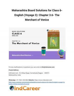 Maharashtra Board Solutions for Class 6- English (Voyage 3): Chapter 3.6- The Merchant of Venice