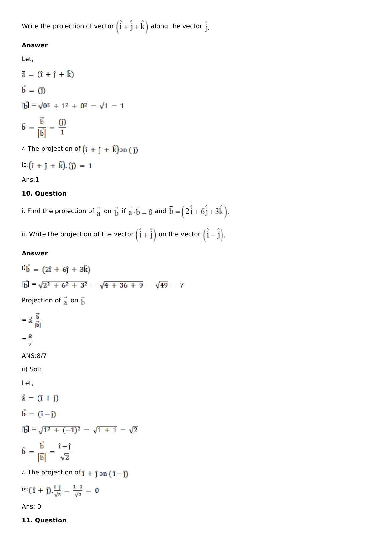 Chapter 23: Scalar, or Dot, Product of Vectors Solutions: RS Aggarwal Class 12 Solutions  - Page 7