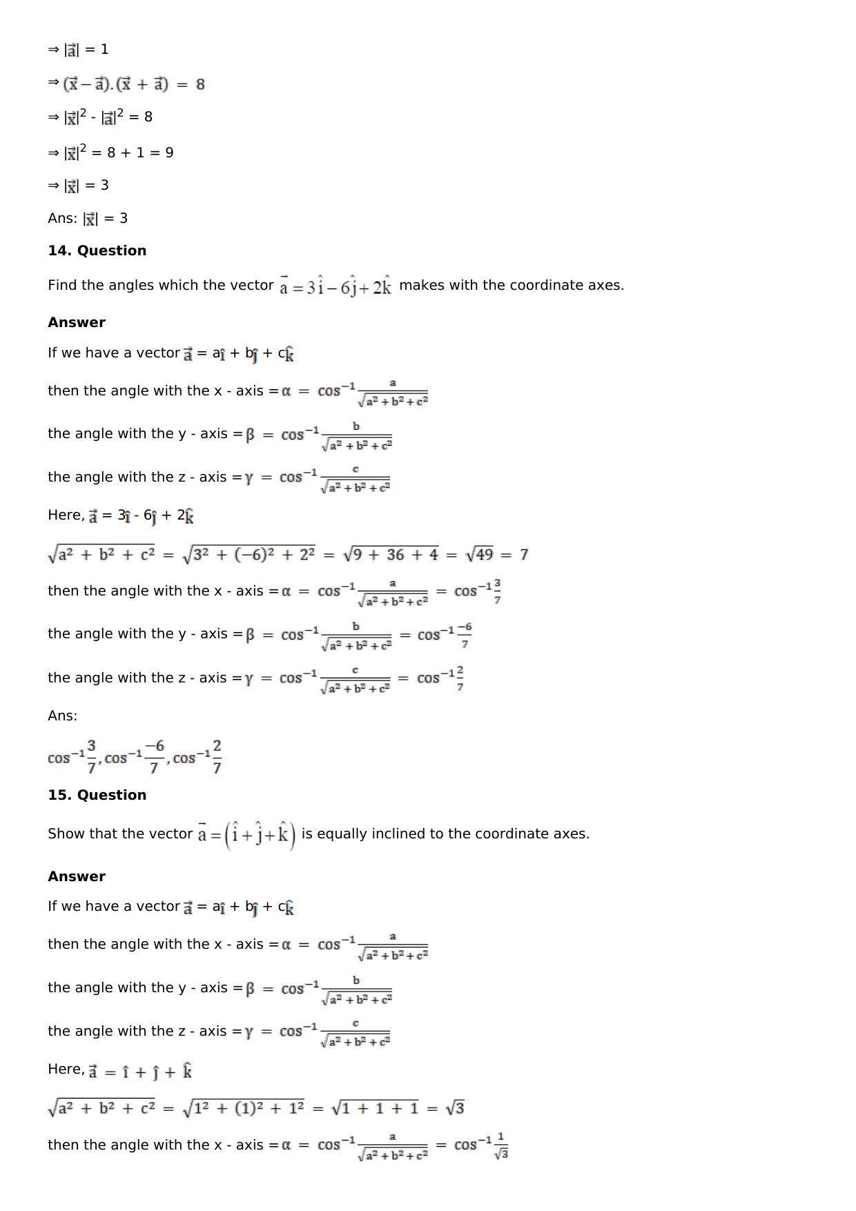Chapter 23: Scalar, or Dot, Product of Vectors Solutions: RS Aggarwal Class 12 Solutions  - Page 10
