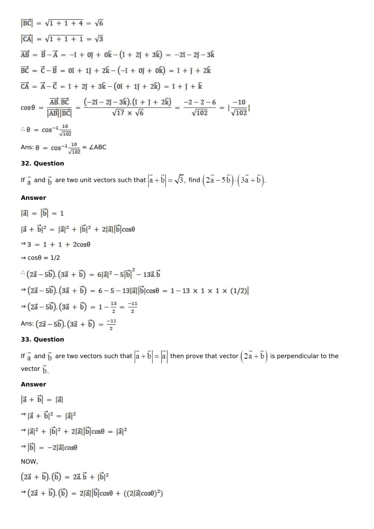 Chapter 23: Scalar, or Dot, Product of Vectors Solutions: RS Aggarwal Class 12 Solutions  - Page 19