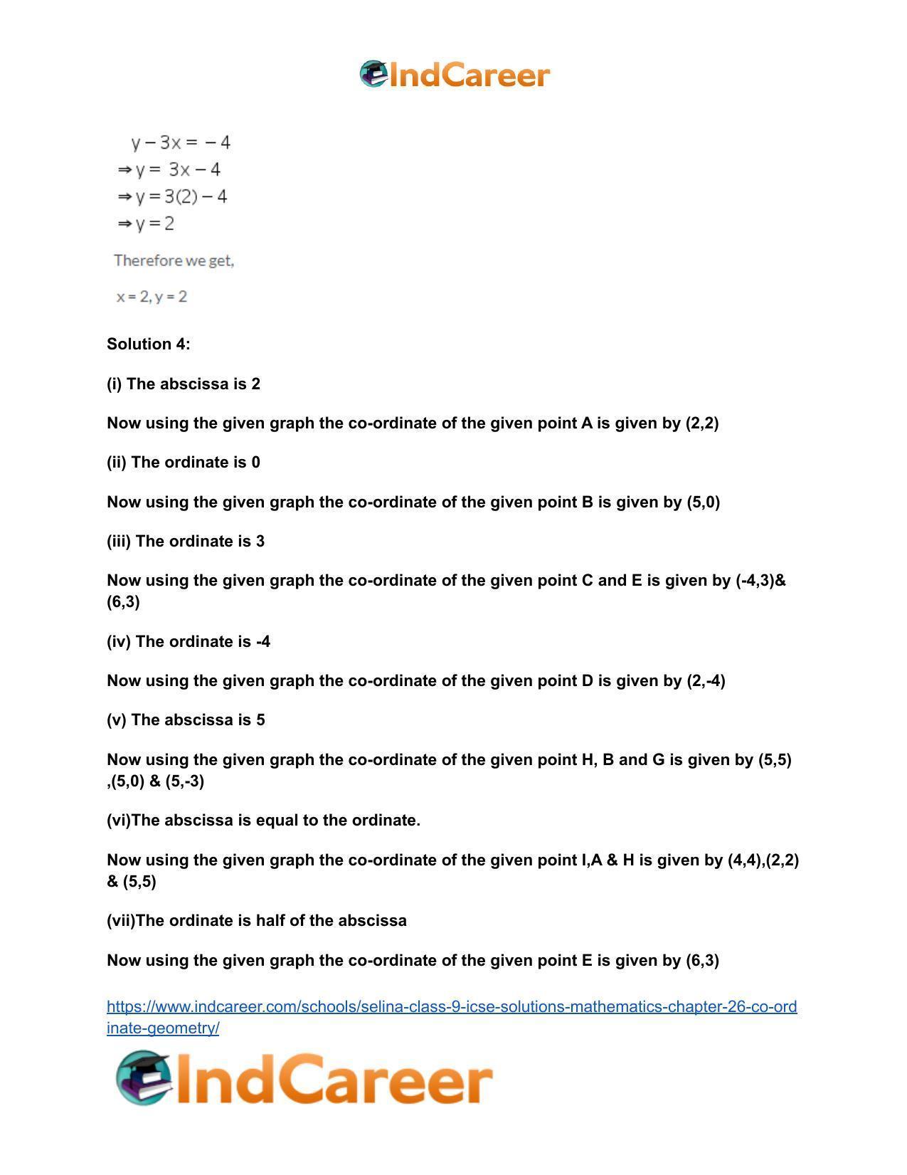 Selina Class 9 ICSE Solutions Mathematics : Chapter 26- Co-ordinate Geometry - Page 6