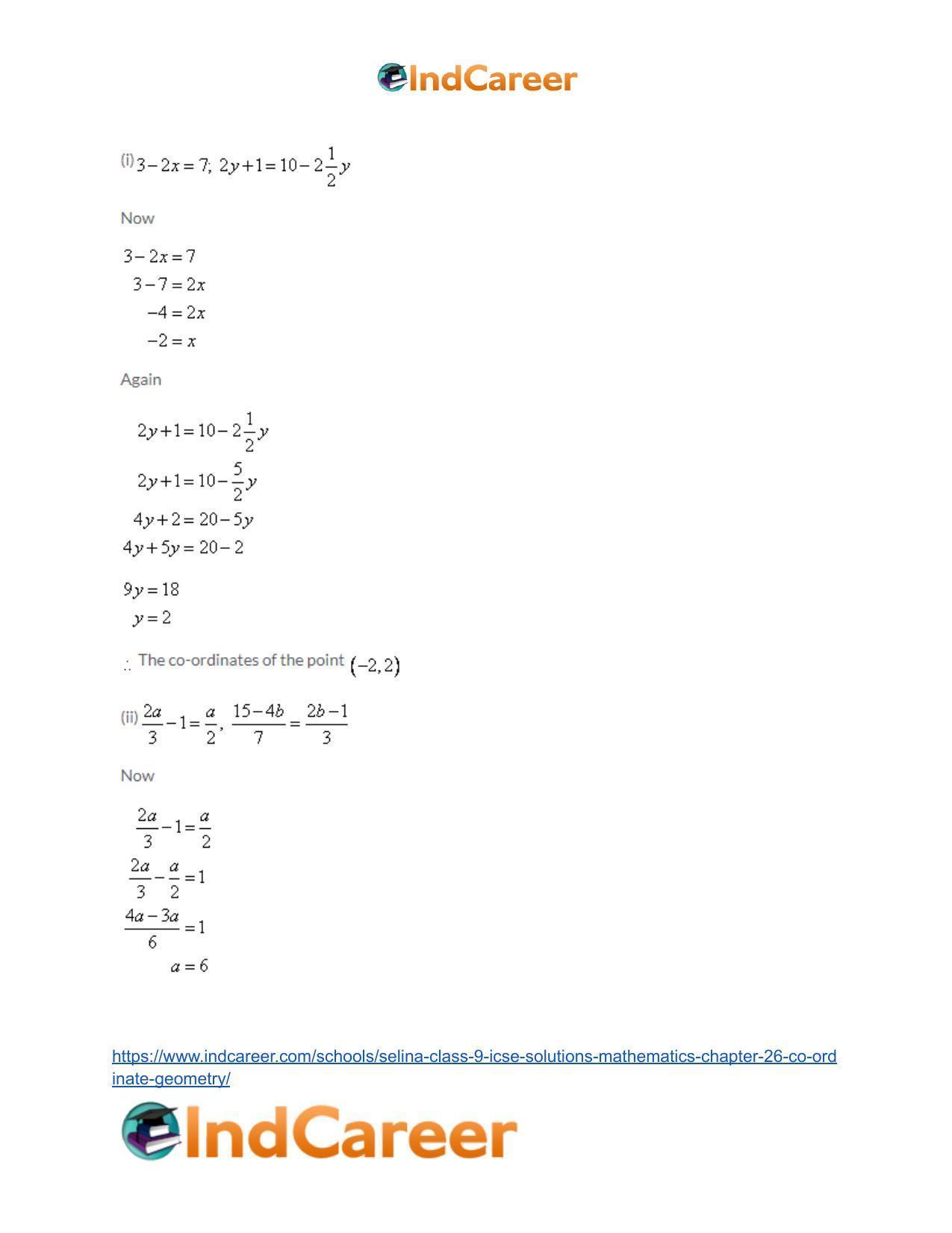 Selina Class 9 ICSE Solutions Mathematics : Chapter 26- Co-ordinate Geometry - Page 8