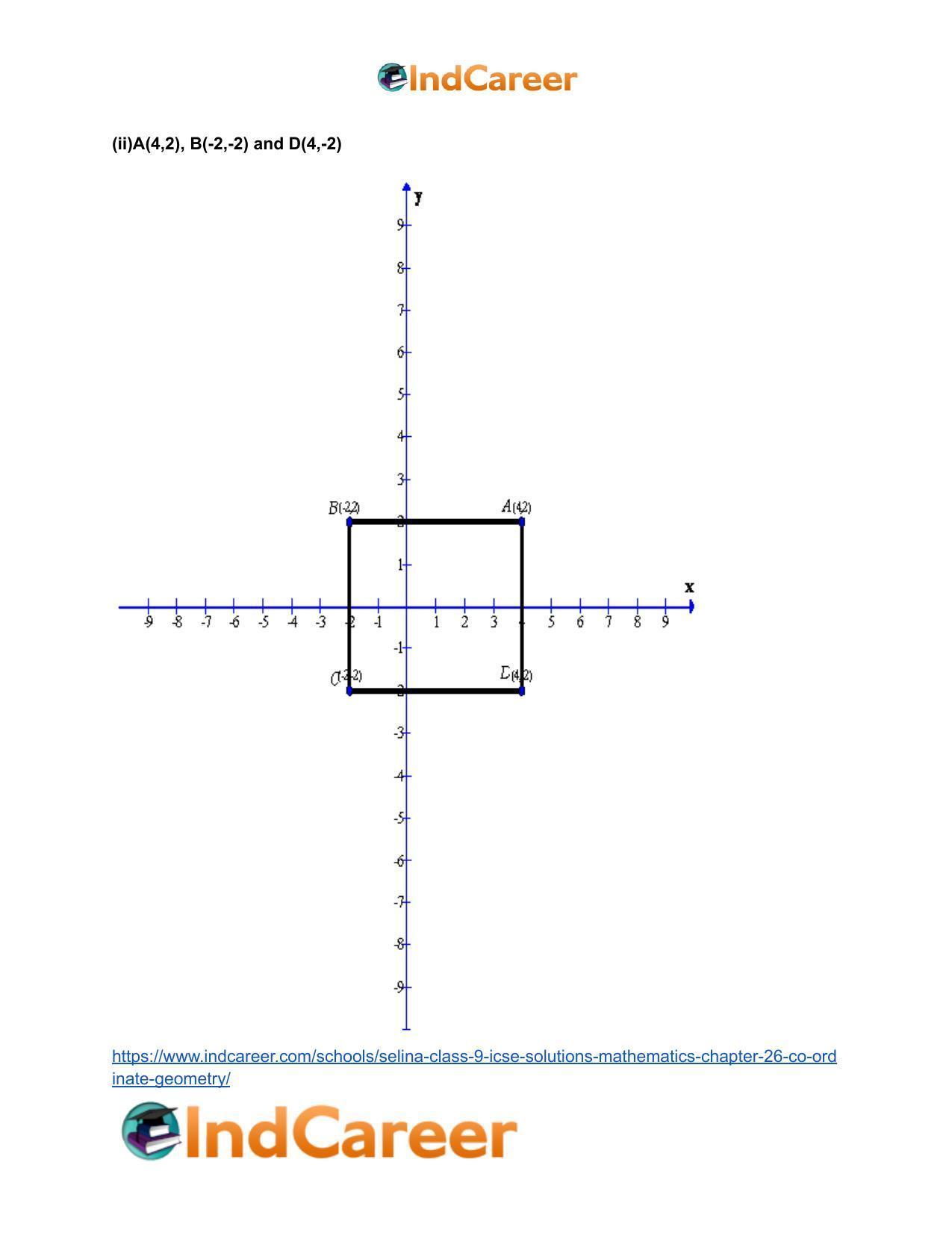 Selina Class 9 ICSE Solutions Mathematics : Chapter 26- Co-ordinate Geometry - Page 12