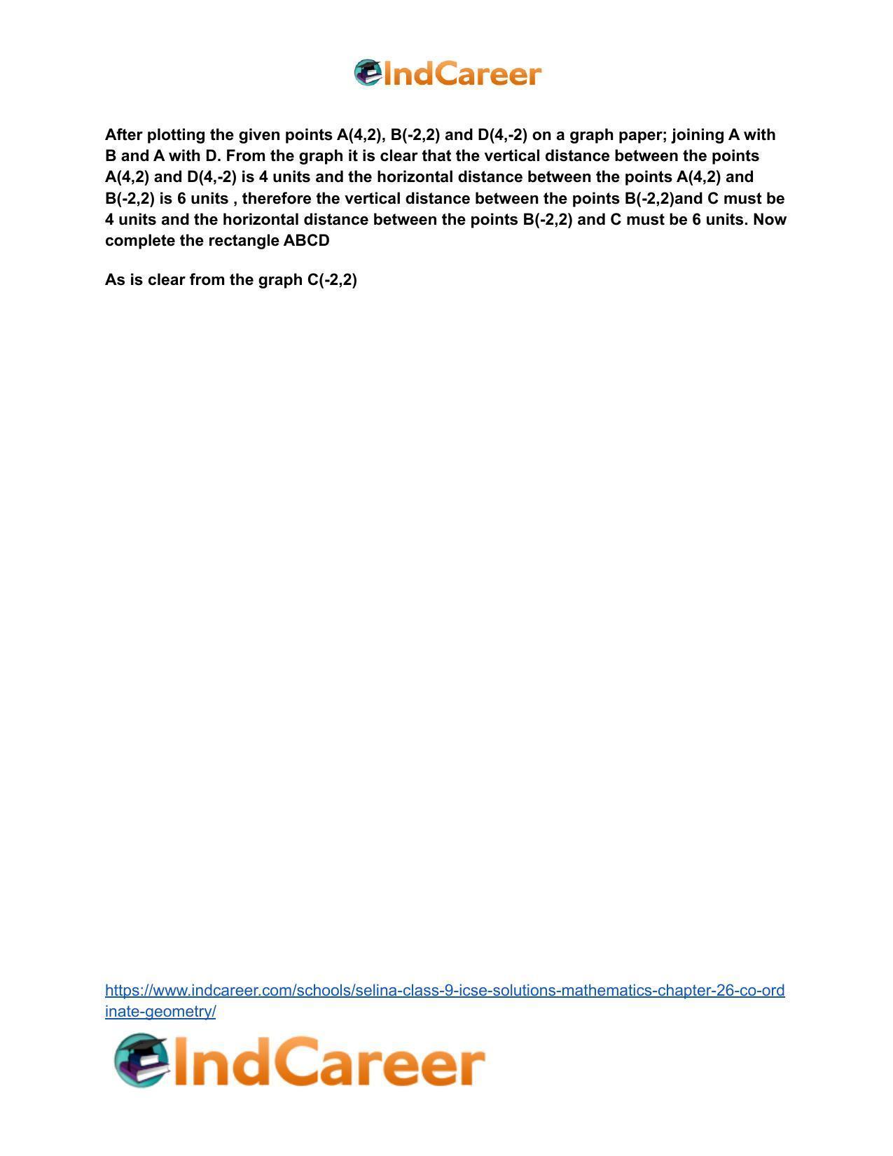 Selina Class 9 ICSE Solutions Mathematics : Chapter 26- Co-ordinate Geometry - Page 13