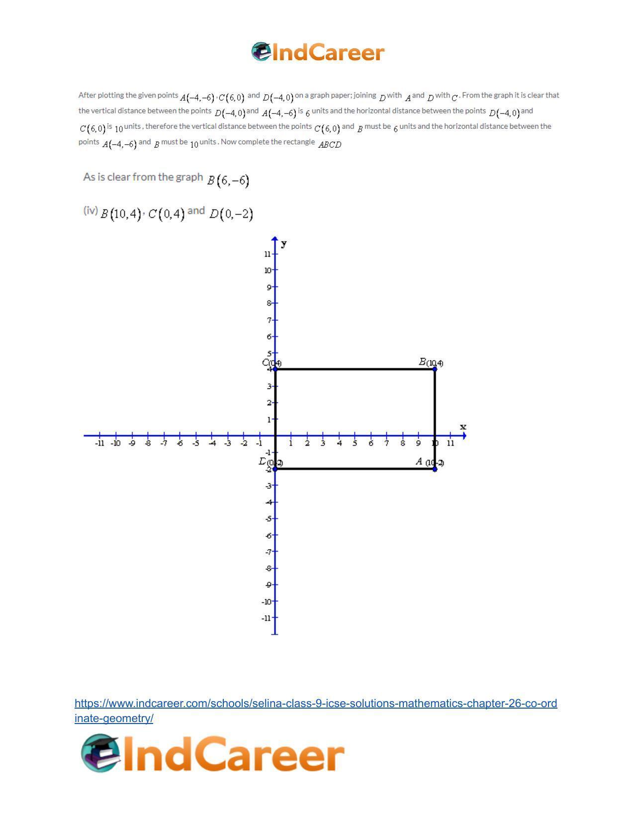 Selina Class 9 ICSE Solutions Mathematics : Chapter 26- Co-ordinate ...