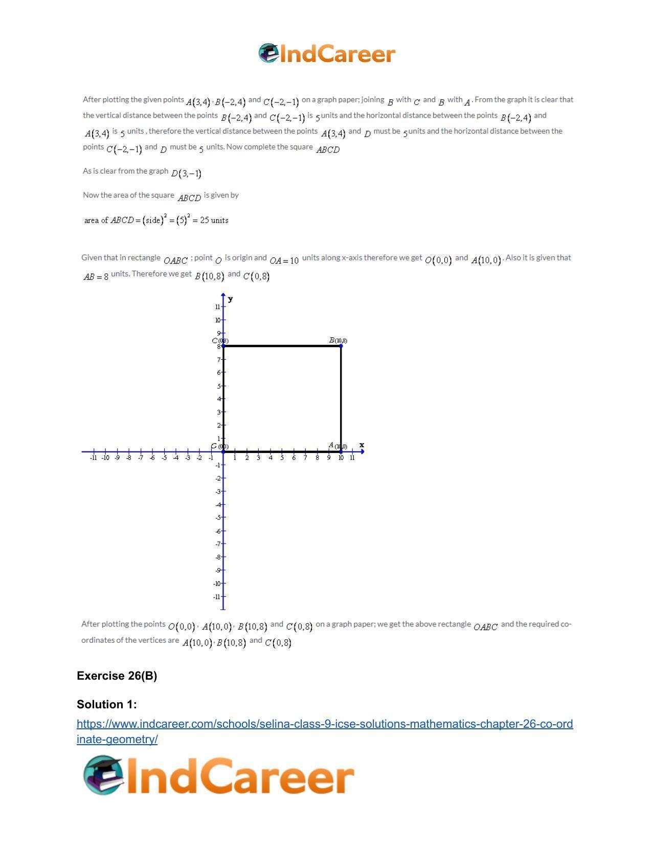 Selina Class 9 ICSE Solutions Mathematics : Chapter 26- Co-ordinate Geometry - Page 25