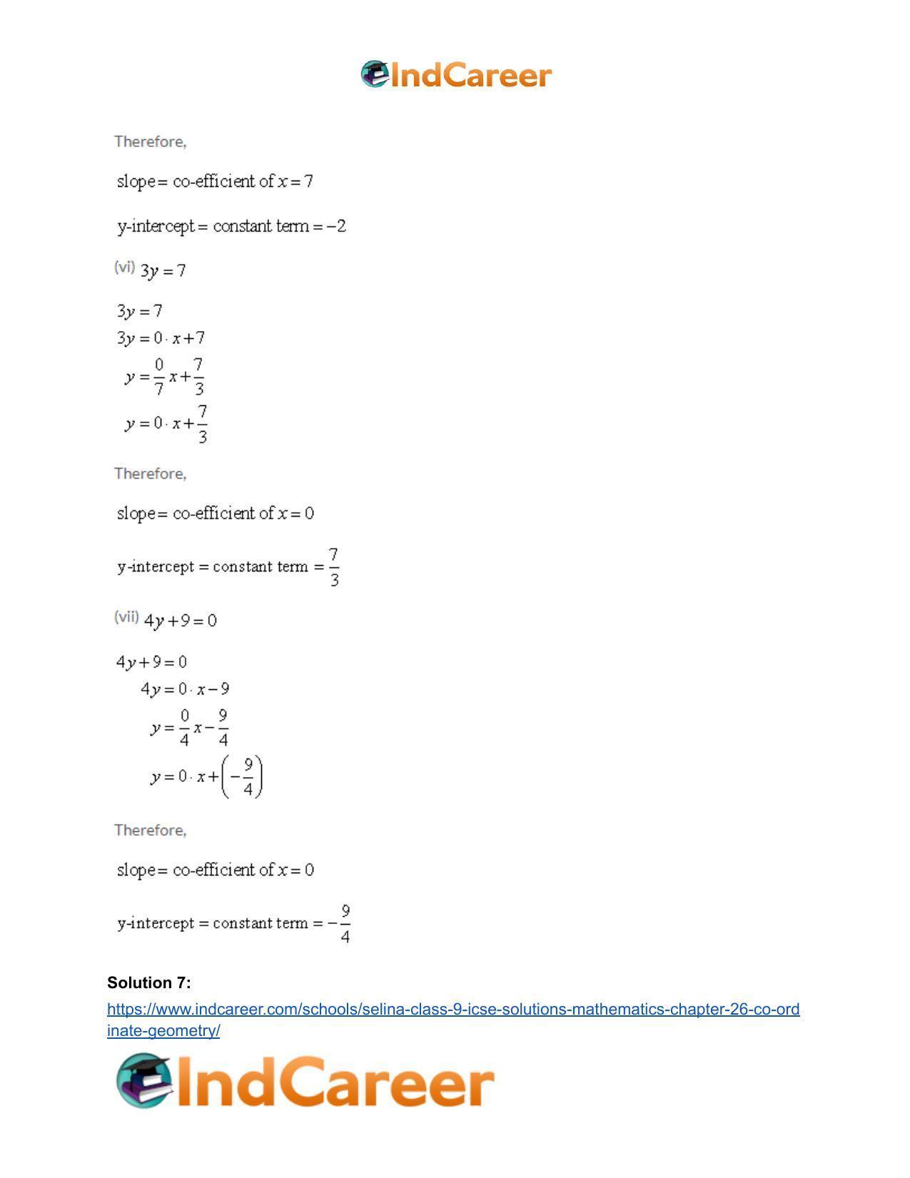 Selina Class 9 ICSE Solutions Mathematics : Chapter 26- Co-ordinate Geometry - Page 73