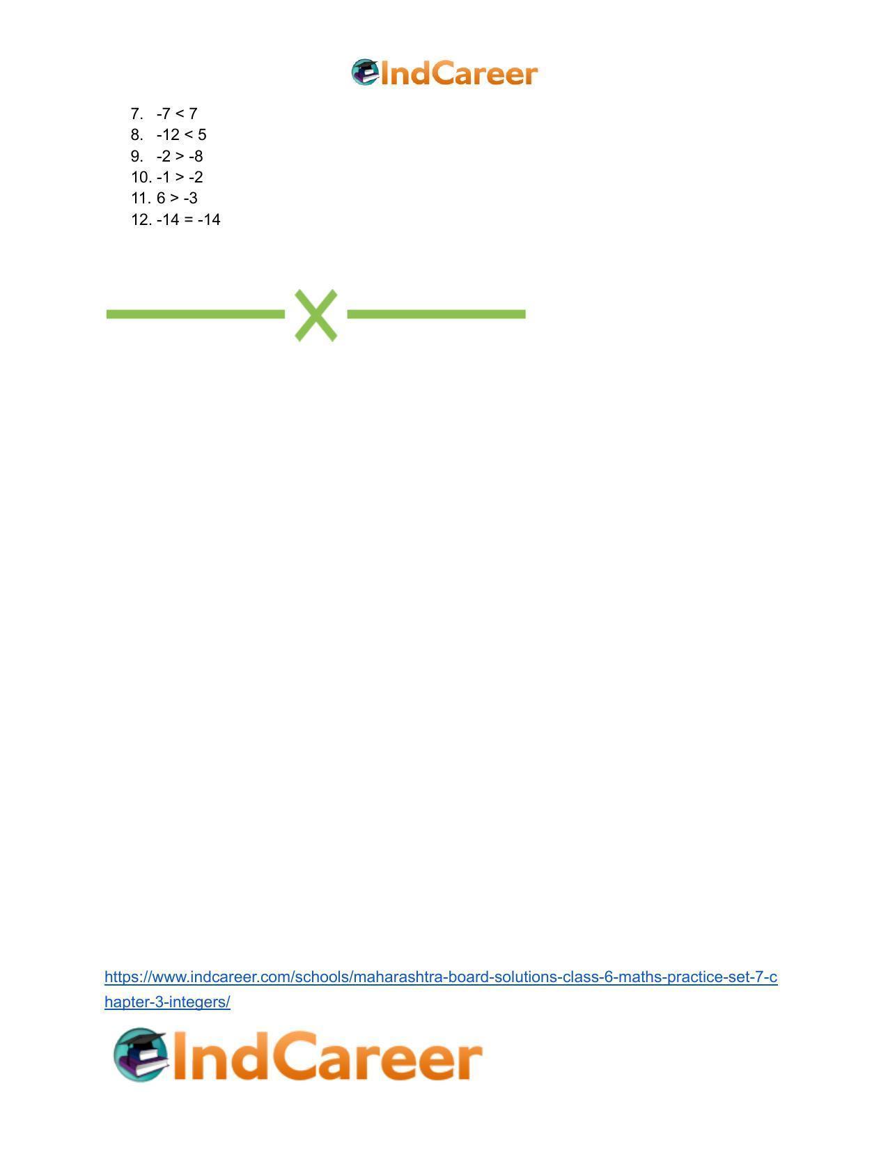 Maharashtra Board Solutions Class 6-Maths (Practice Set 7): Chapter 3- Integers - Page 3