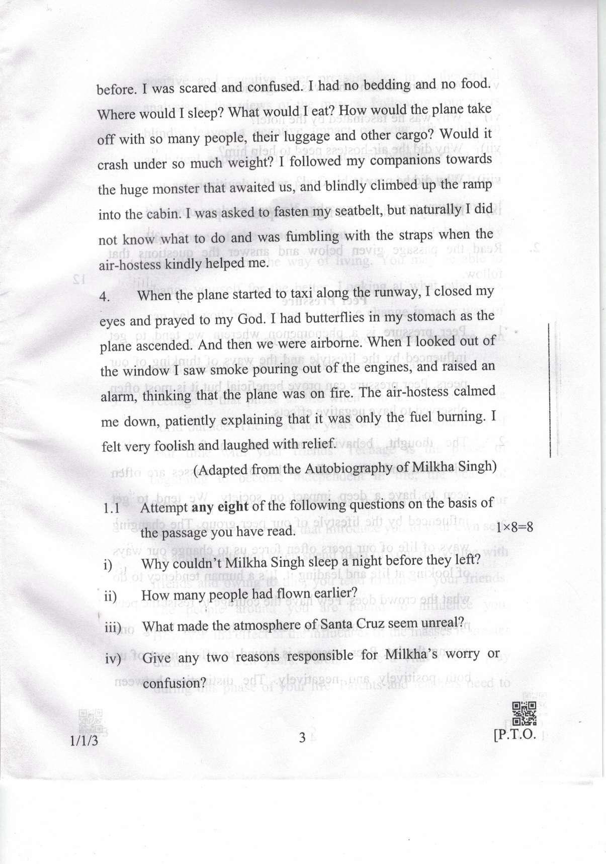 CBSE Class 10 1-1-3 Eng. Comm. 2019 Question Paper - Page 3